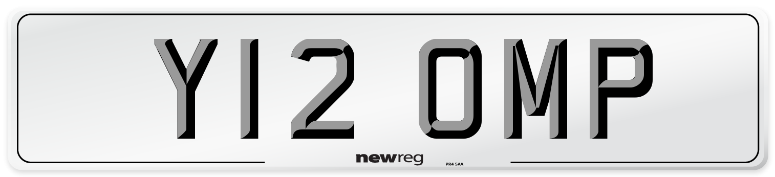 Y12 OMP Number Plate from New Reg